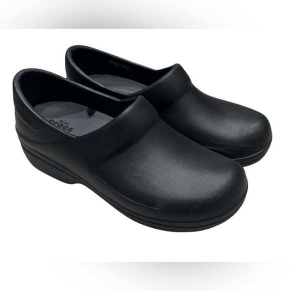 Dual Crocs Comfort Women’s Black Neria Slip-On Clogs: Size 7 - Picture 3 of 11